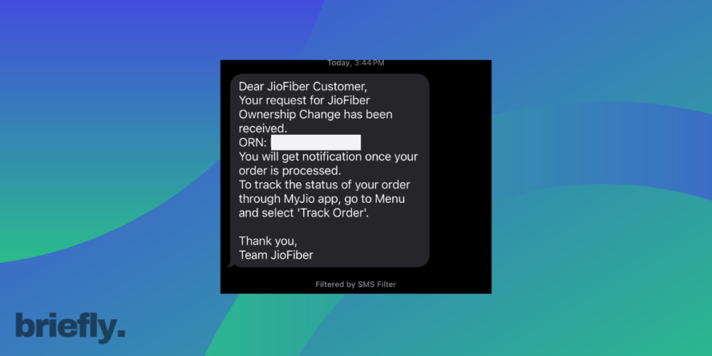 ownership jiofiber change success